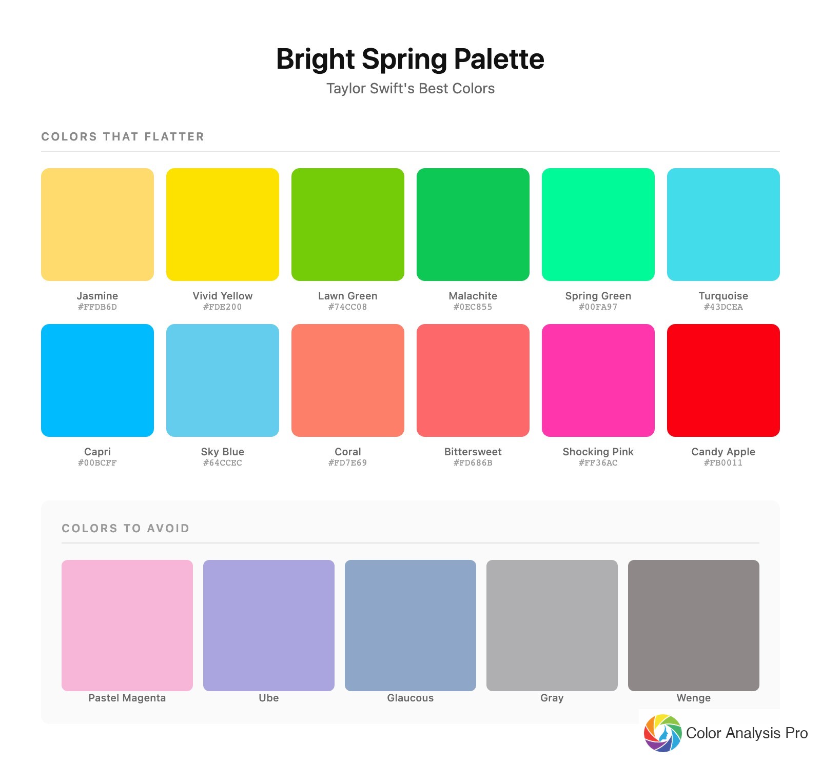 Bright Spring color palette